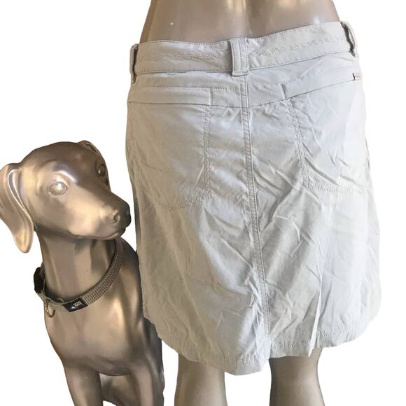 Eddie Bauer Blue Nylon Hiking Skirt Skort with Zipped Pockets Women's Size 2 - Picture 1 of 9